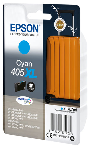 Epson 405XL DURABrite Ultra Ink ink cartridge 1 pc(s) Original High (XL) Yield Cyan Epson 405XL DURABrite Ultra Ink ink cartridge 1 pc(s) Original High (XL) Yield Cyan